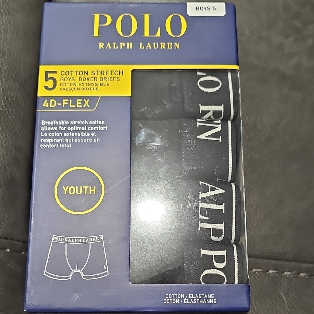Polo by Ralph Lauren Boys' Black Boxer Briefs 5-Pack